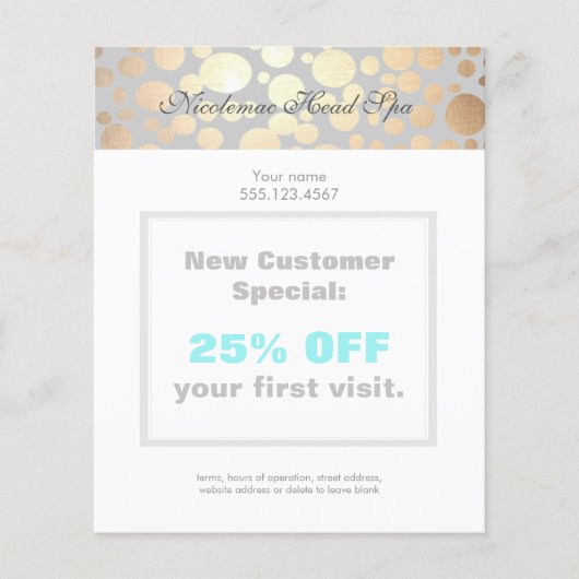 Chic Imitate Gold Leaf Circle Muster Flyer (Vorne)