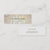 Chic Imitate Gold Leaf Circle Pattern Business Car Mini Visitenkarte (Vorne/Hinten)