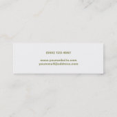 Chic Imitate Gold Leaf Circle Pattern Business Car Mini Visitenkarte (Rückseite)