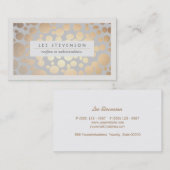 Chic Imitate Gold Leaf Circle Pattern Business Car Visitenkarte (Vorne/Hinten)