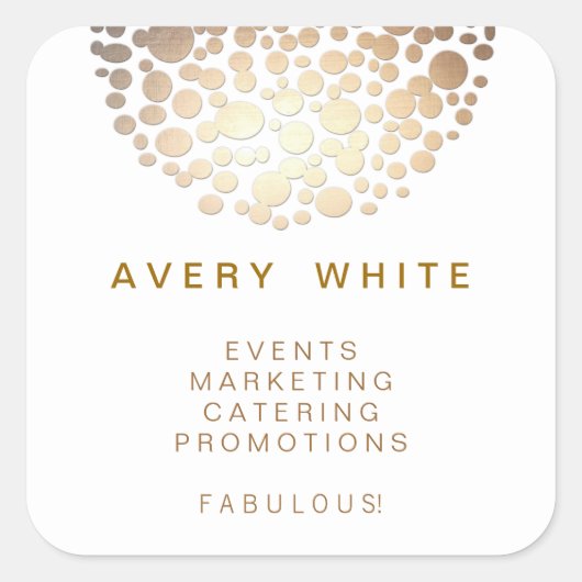 Chic Imitate Gold Leaf Circle Pattern Sticker (Vorderseite)