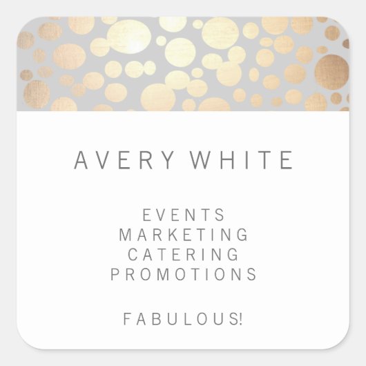 Chic Imitate Gold Leaf Circle Pattern Sticker (Vorderseite)