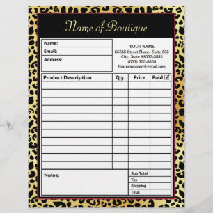 Chic IMITATE Gold Leopard Print Boutique Order For