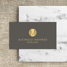 Chic Imitate Gold Minimalistisch Monogram Business