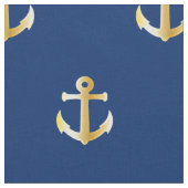 Chic Imitate Gold Nautical Anchors-Muster Stoff (Nahaufnahme)