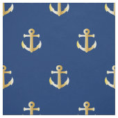 Chic Imitate Gold Nautical Anchors-Muster Stoff (Muster)