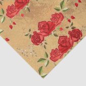 Chic Imitate Gold Red Blume Art Muster Seidenpapier (Detail)
