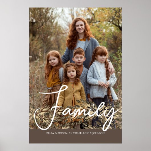 Chic Imitate Golden Glitzer Foliage Volles Foto Poster (Vorne)