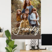 Chic Imitate Golden Glitzer Foliage Volles Foto Poster (Heimbüro)