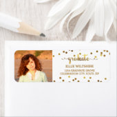 Chic Imitate Goldenes Foil Confetti Abschluss Foto (Insitu)
