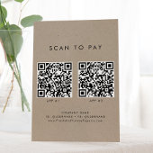 Chic Imitate Kraft Business 2 Apps Scan zu zahlen Sockelschild