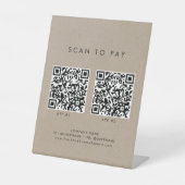 Chic Imitate Kraft Business 2 Apps Scan zu zahlen Sockelschild (Vorderseite)