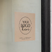 Chic Imitate Kraft Business Custom Logo Fensteraufkleber