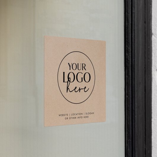 Chic Imitate Kraft Business Custom Logo Fensteraufkleber