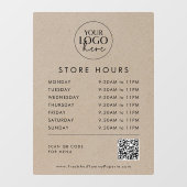 Chic Imitate Kraft Business Logo QR Code Geschäfts Fensteraufkleber (Blatt)