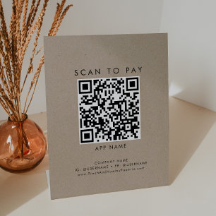 Chic Imitate Kraft Typografie Business Scan zu zah Sockelschild