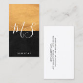 Chic Imitate Leather und Sleek Black Visitenkarte (Vorne/Hinten)