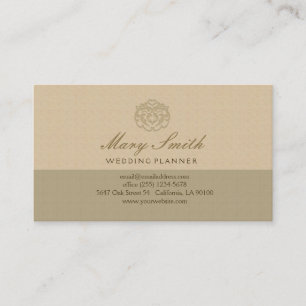 Chic Imitate Linen Emboss Business Card Visitenkarte