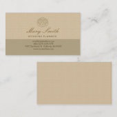 Chic Imitate Linen Emboss Business Card Visitenkarte (Vorne/Hinten)