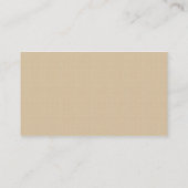 Chic Imitate Linen Emboss Business Card Visitenkarte (Rückseite)
