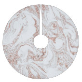 Chic Imitate Marble Rose Gold Polyester Weihnachtsbaumdecke (Vorderseite)