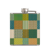 Chic Imitate Patchwork, Earth Colors, Hip Flask Flachmann (Rückseite)
