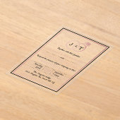 Chic Imitate Rose Gold Foil Monogram Wedding Rings Acryleinladungen (Ablage )