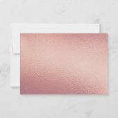 Chic Imitate Rose Gold Foil Monogram Wedding Rings Einladung (Rückseite)