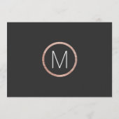 Chic Imitate Rose Gold Speichern Sie die Daten Save The Date (Rückseite)