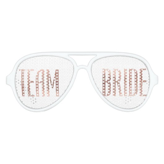 Chic Imitate Rose Gold Team Bride Sonnenbrille (Vorderseite)
