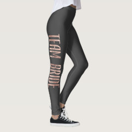 Chic Imitate Rose Gold Team Bridge Junggeselinnen- Leggings