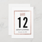 Chic Imitate Rose Gold Tischnummern (Vorne/Hinten)