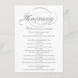 Chic Imitate Silver Foil Hochzeitsplanung Begleitkarte