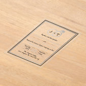 Chic Imitate Silver Foil Monogram Wedding Rings Acryleinladungen (Ablage )