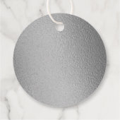 Chic Imitate Silver Foil Monogram Wedding Rings Geschenkanhänger (Rückseite)