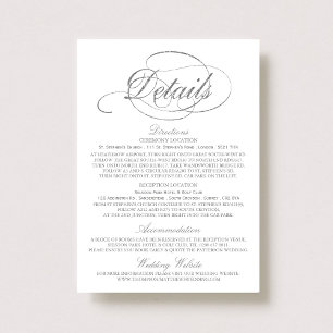 Chic Imitate Silver Foil Wedding Detail Vorlage