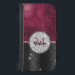 Chic Imitate Silver Glitzer Burgundy Black Monogra Galaxy S4 Geldbeutel Hülle<br><div class="desc">Hübsche schicke und elegante mädchenhafte Imitate Glitzer in bordeauxfarbenem, schwarzem und silberfarbenem Design zu schaffen, eine besondere stilvolle Gehäuse, um Ihr Gerät zu schützen. Schönes, modernes und cooles Cover für den Trend-versierten und kunstliebenden angesagten Trendsetter. Dieses stilvolle Design wäre ideal für Mädchen, die gerne funkelnd Designs tragen. Zeigen Sie Ihren...</div>
