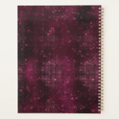 Chic Imitate Silver Glitzer Burgundy Floral Monogr Planer (Rückseite)