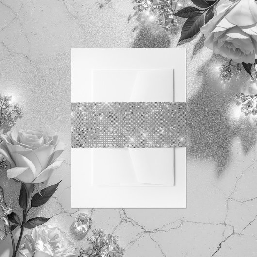Chic Imitats Glitzer Sparkling Diamonds Brautparty Einladungsbanderole