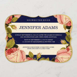 CHIC IMITATS GOLD BOTANISCHES BRAUTPARTY EINLADUNG