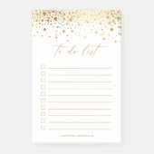 Chic Imitats Gold Foil Confetti Dots Personalisier Post-it Klebezettel (Vorderseite)