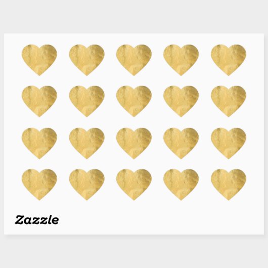 Chic Imitats Gold Foil Heart Stickers (Blatt)