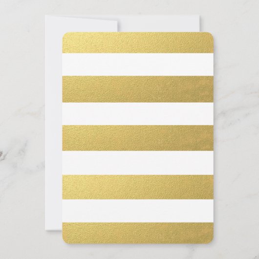 CHIC IMITATS GOLD FOIL STRIPES WEDERINVITATION EINLADUNG (Rückseite)