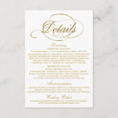 Chic Imitats Gold Foil Wedding Detail Vorlage (Vorderseite)