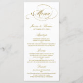 Chic Imitats Gold Foil Wedding Menu Template Menükarte (Vorderseite)