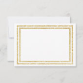 Chic Imitats Gold Glittered Trim - RSVP Card (Rückseite)
