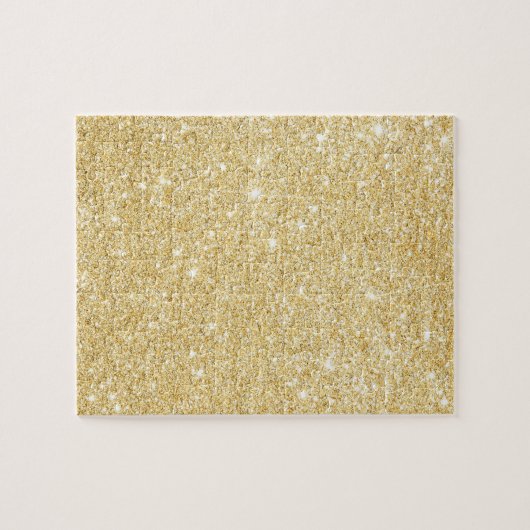 Chic Imitats Gold Glitzer Luxus Puzzle (Horizontal)