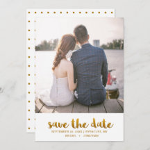 Chic Imitats Gold Script mit Dots Foto