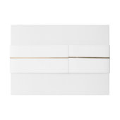 Chic Imitats Gold & White Wedding Einladungsbanderole (Rückseitenbeispiel)
