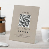 Chic Imitats Kraft Business QR Code Verlassen Sockelschild (In SItu)